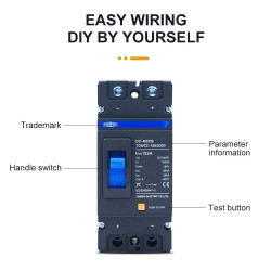 MCCB DC 2P 150A 1000V Molded Case Circuit Breaker Panel Surya PLTS